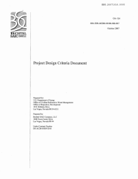 Project Design Criteria Document ENG.20071016.000S 000-3DR-MGRO-00100-000-007 October 2007