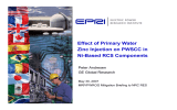 Effect of Primary Water Zinc Injection on PWSCC in Ni-Based RCS Components