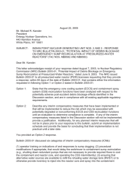 August 22, 2005 Mr. Michael R. Kansler President Entergy Nuclear Operations, Inc.