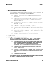 WATTS BAR 6.3  EMERGENCY CORE COOLING SYSTEM