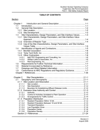 Southern Nuclear Operating Company Vogtle Early Site Permit Application