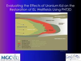 Evaluating the Effects of Uranium Kd on the After Devoto, 1978