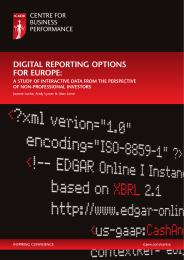 DigiTal rEporTing opTions For EuropE: oF non-proFEssional invEsTors