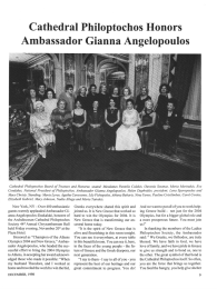 Cathedral Philoptochos Honors Ambassador Gianna Angelopoulos