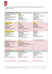 ICAEW AUTHORISED TRAINING EMPLOYERS (ATES) IN THE MIDDLE EAST