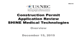 Construction Permit Application Review SHINE Medical Technologies Overview