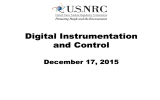 Digital Instrumentation and Control December 17, 2015