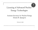 Licensing  of Advanced  Nuclear Energy  Technologies