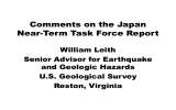 Comments on the Japan Near-Term Task Force Report William Leith