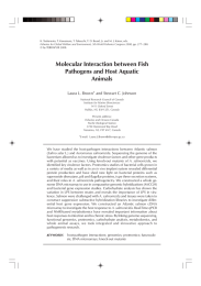 Molecular Interaction between Fish Pathogens and Host Aquatic Animals