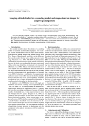 Imaging attitude finder for a sounding rocket and magnesium ion... airglow spatial pattern N. Iwagami , Y. Koizumi-Kurihara