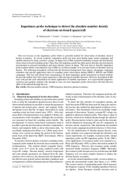 Impedance probe technique to detect the absolute number density M. Wakabayashi