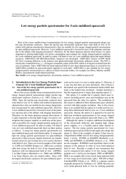 Low energy particle spectrometer for 3-axis stabilized spacecraft Yoshifumi Saito