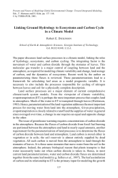 Linking Ground Hydrology to Ecosystems and Carbon Cycle