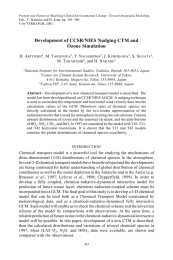 Development of CCSR/NIES Nudging CTM and Ozone Simulation H. A , M. T