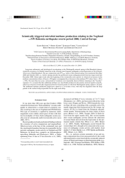 Seismically triggered microbial methane production relating to the Vogtland