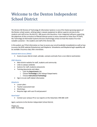 Welcome to the Denton Independent School District