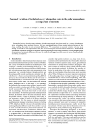 Seasonal variation of turbulent energy dissipation rates in the polar... a comparison of methods