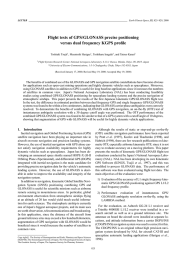 Flight tests of GPS/GLONASS precise positioning versus dual frequency KGPS profile