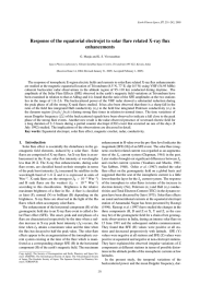 Response of the equatorial electrojet to solar flare related X-ray... enhancements G. Manju and K. S. Viswanathan