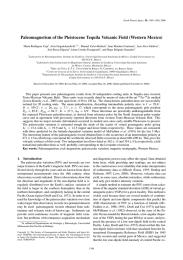 Paleomagnetism of the Pleistocene Tequila Volcanic Field (Western Mexico)