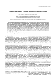 On long-term trends in European geomagnetic observatory biases Giuli Verbanac