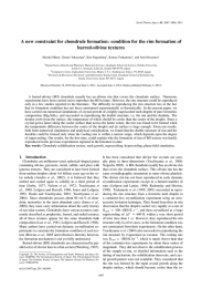 A new constraint for chondrule formation: condition for the rim formation... barred-olivine textures Hitoshi Miura , Etsuro Yokoyama