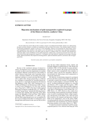 EXPRESS LETTER Migration mechanisms of gold nanoparticles explored in geogas