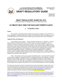 DRAFT REGULATORY GUIDE DRAFT REGULATORY GUIDE DG-1275