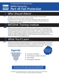 1 Part 45 Fall Protection Who Should Attend . . .