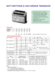 WATT/WATTHOUR &amp; VAR/VARHOUR TRANSDUCER