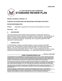 STANDARD REVIEW PLAN