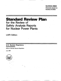 Standard Review  Plan for  the  Review  of