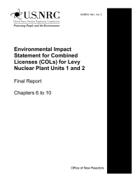 Environmental Impact Statement for Combined Licenses (COLs) for Levy