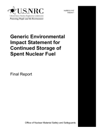 Generic Environmental Impact Statement for Continued Storage of Spent Nuclear Fuel