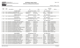 2010 Master Angler Awards 826 Catch and Release Entries Received