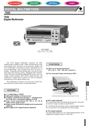 DIGITAL MULTIMETERS 7555 Digital Multimeter FUNCTIONS