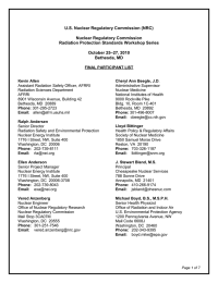 U.S. Nuclear Regulatory Commission (NRC)  Nuclear Regulatory Commission