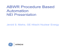 ABWR Procedure Based Automation NEI Presentation Jerold S. Marks, GE Hitachi Nuclear Energy