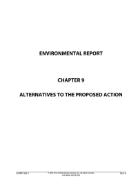 ENVIRONMENTAL REPORT CHAPTER 9 ALTERNATIVES TO THE PROPOSED ACTION CCNPP Unit 3