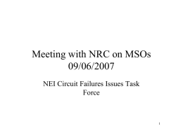 Meeting with NRC on MSOs 09/06/2007 NEI Circuit Failures Issues Task Force