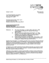 October 15,201 0 NRC 2010-0161 10 CFR 50.90 U.S.  Nuclear Regulatory Commission