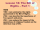 Lesson 18: The Bill of Rights – Part 1