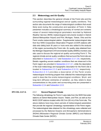 2.3 Meteorology and Air Quality