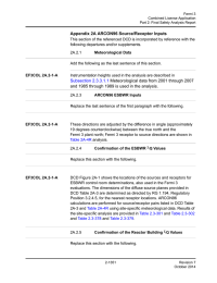 Appendix 2A ARCON96 Source/Receptor Inputs