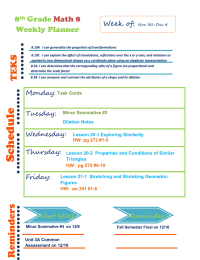 8 Grade Weekly Planner