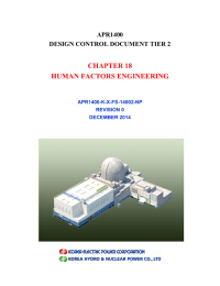 CHAPTER 18 HUMAN FACTORS ENGINEERING  APR1400