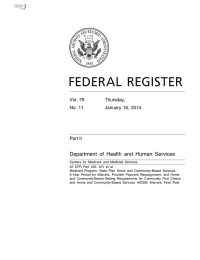 Department of Health and Human Services Vol. 79 Thursday, No. 11