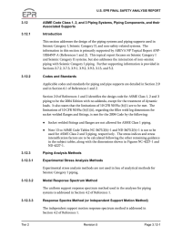 3.12 ASME Code Class 1, 2, and 3 Piping Systems, Piping... Associated Supports 3.12.1