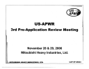 US-APWR 3rd  Pre-Application  ReView  Meeting